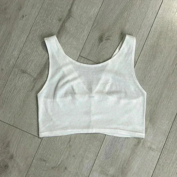 Only You Tops - BNWOT Korea Style Only You White crop tank top size Xs/S